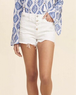 特价处理美国Hollister正品HCO女士牛仔做旧短裤破洞热裤