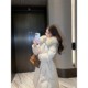 2025冬季 专柜正品 轻奢通勤羽绒服女中长款 收腰过膝白鸭绒加厚外套