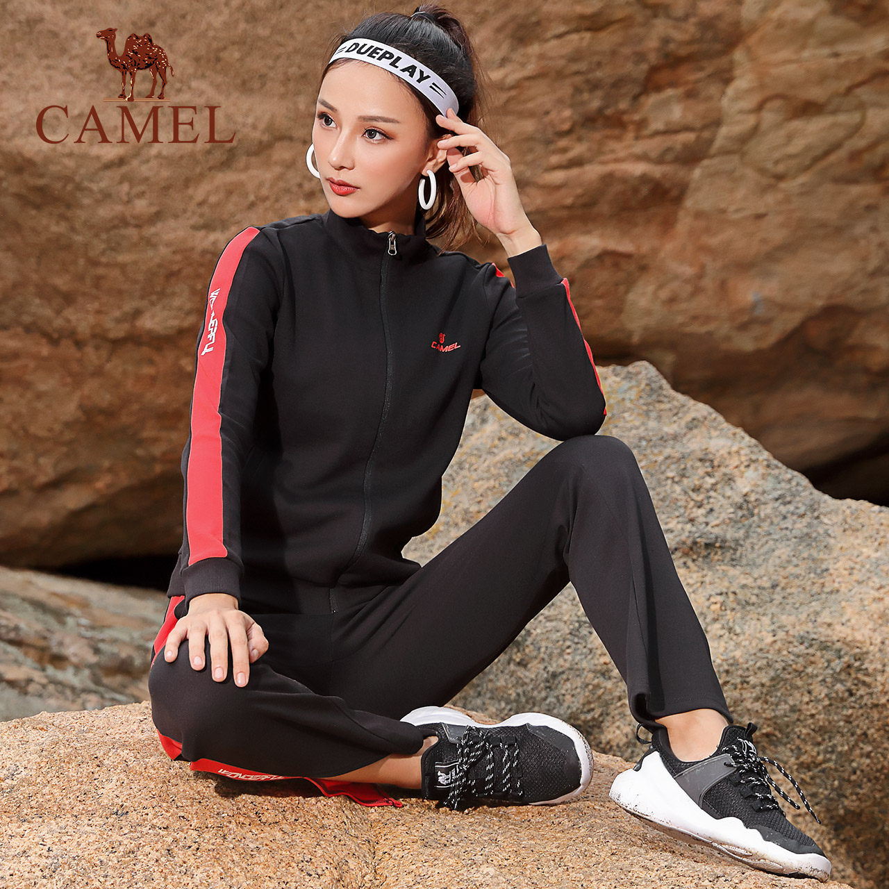 【非卖品】户外运动服套装女 秋冬季长袖外套休闲时尚跑步服两件