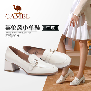 【非卖品】女鞋2019秋季新款古英伦小皮鞋女粗跟休闲百搭真皮中跟