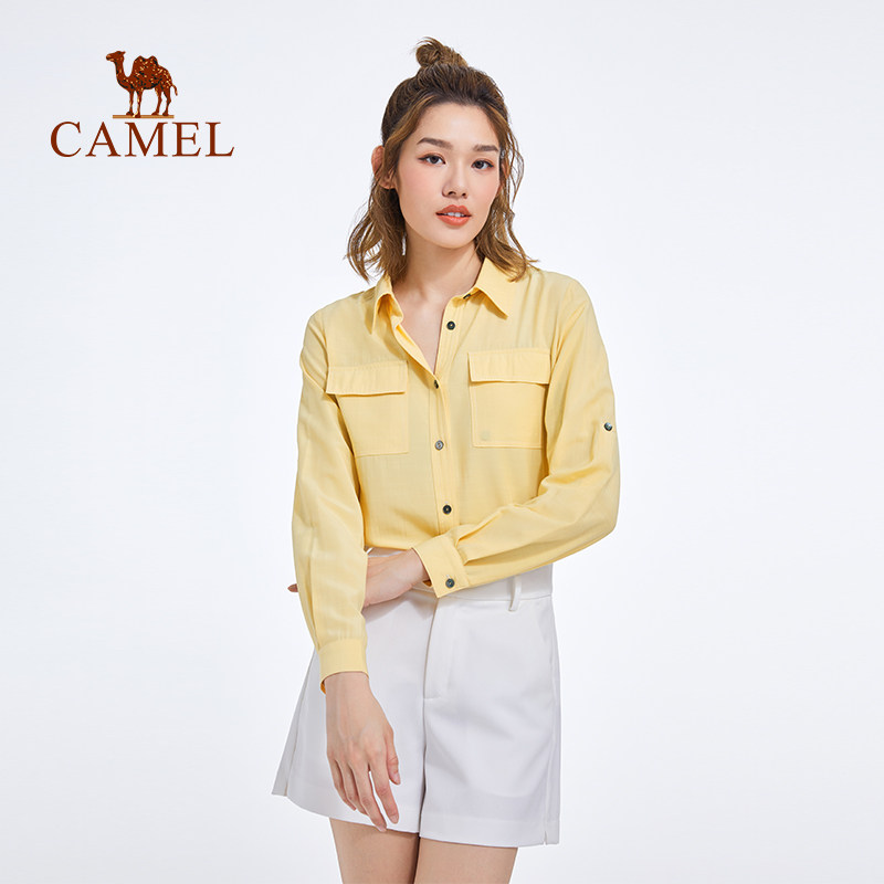 【非卖品】女装2021春装新款设计感翻领长袖衬衫港味宽松单排扣上