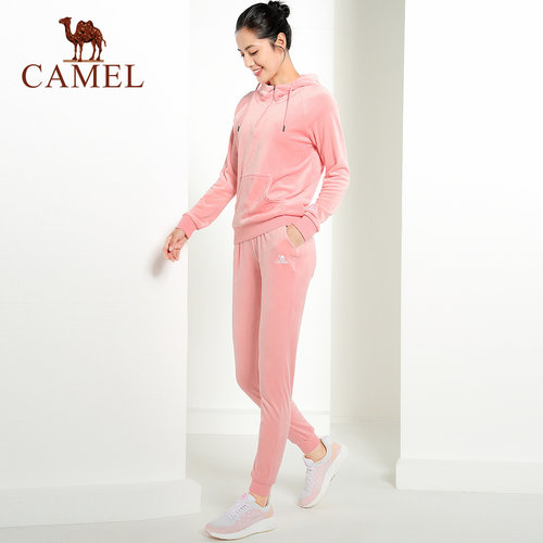 【非卖品】/户外抓绒衣裤套装女保暖休闲金丝绒连帽卫衣长裤两件