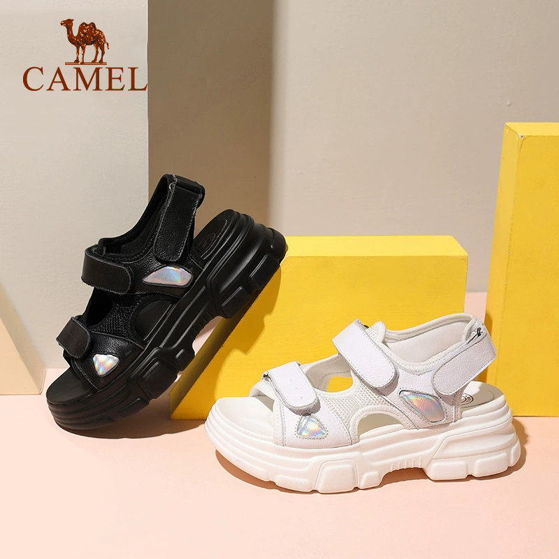 【非卖品】户外女鞋2020夏新款复古沙滩鞋舒适厚底透气运动风真皮