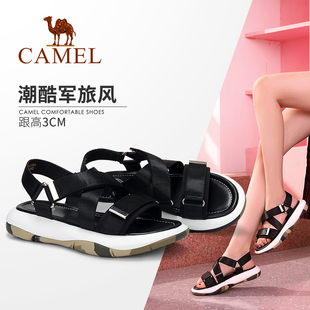 2020夏季 女鞋 新款 运动凉鞋 网红休闲迷彩沙滩 女ins潮鞋 非卖品