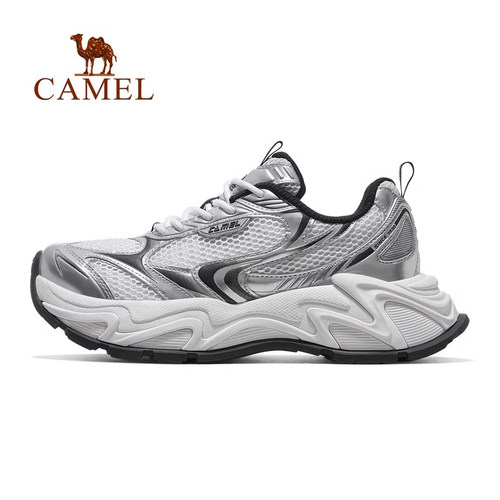 【非卖品】Camel骆驼女鞋星耀2026新款银色鞋子透气女鞋复古