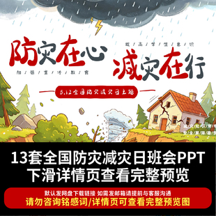 5.12全国防灾减灾日ppt课件学生防震知识科普安全教育主题班会PPT