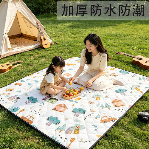 加厚防水野餐垫草坪郊游便携款
