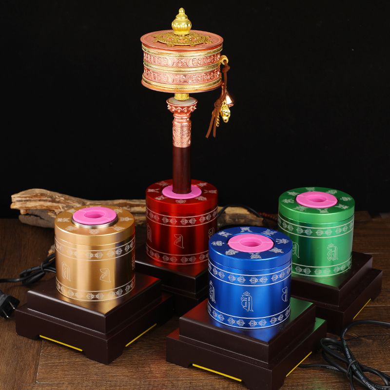 电动手摇底座桌面摆件转轮八吉祥底托家居各种插式底座工艺品饰品