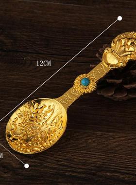 藏式烟供勺子纯手工密宗法器