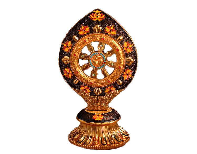 티베트 절묘한 에나멜 공예 대형 파룬 장식품 종종 회전 페인트 파룬 파룬 보물 장식품 무료 배송