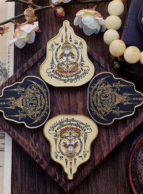 2026年泰国特色 掩面佛 拉胡 金属材质 冰箱装饰磁吸冰箱贴