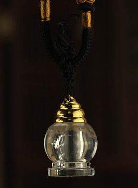 藏传佛塔透明水晶吊坠挂件嘎乌盒