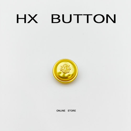 布客金属纽扣金色圆形大衣西装扣