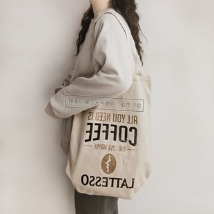 （出口库存--便宜清）文艺显眼包休闲单肩包复古百搭帆布包托特包