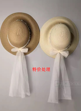 唯美大檐遮阳帽编织太阳帽草帽