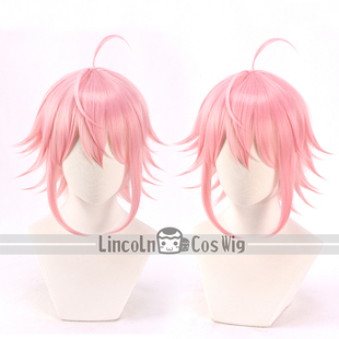 浅粉色 LINCOLN 姬宫桃李 fine 呆毛固定COSPLAY假发 偶像梦幻祭