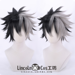 cosplay假发 LINCOLN Bradley 约定 拼色反翘短发 魔法使