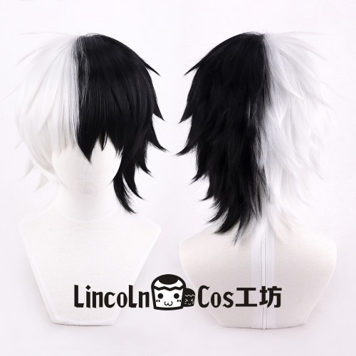 LINCOLN 新弹丸论破/轮舞 黑白熊 拟人 怪医黑杰克 cos假发  反翘