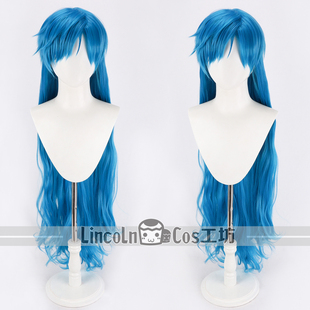 LINCOLN 人鱼的旋律 宝生波音COS假发 蓝色波浪卷长发cosplay假发