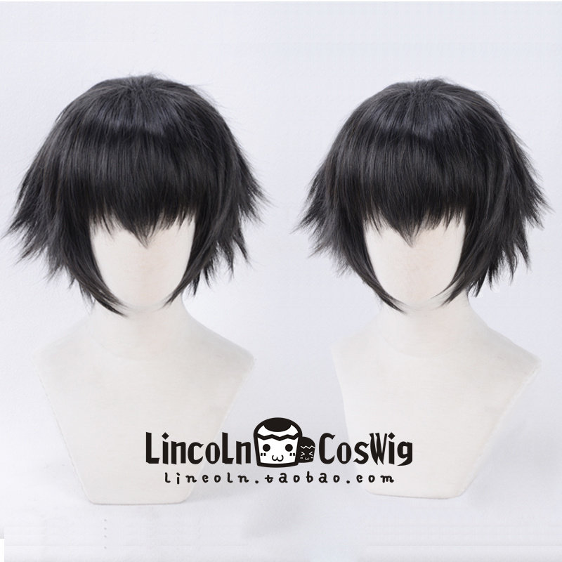 lincoln 鬼泣5 蕾蒂 lady黑灰混色cosplay假发  cos假毛反翘短发