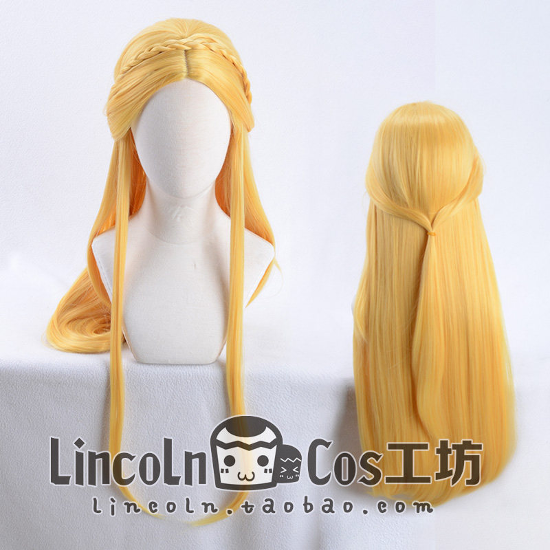 lincoln 塞尔达传说 荒野之息 塞尔达公主cosplay长发  cos假发