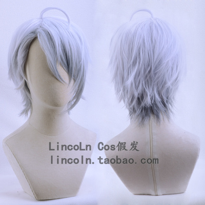 LIINCOLN 刀剑乱舞 山姥切长义  浅蓝灰挑染渐变 角色COS假发