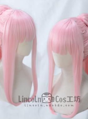 LINCOLN 泳装DARLING in the FRANXX 02扎发马尾COS假发zero two