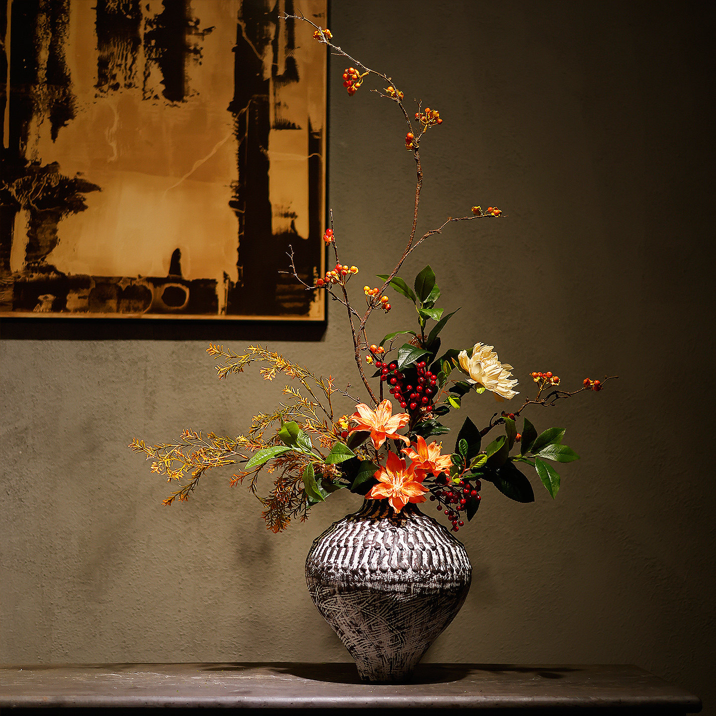 禅意新中式陶瓷插花花瓶宋代美学民宿酒店样板房设计师推荐装饰品