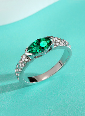 跨境货源temu乌加特之眼绿指马眼钻荷鲁斯之眼守护者指环