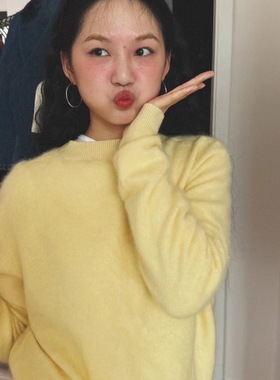 DEAR.XI 爱了爱了！属于秋冬的软糯感圆领套头毛衣 1026#