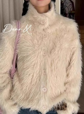 DEAR.XI 暖暖惹人爱 性价比king 颜色hin喜欢的百搭仿皮草外套