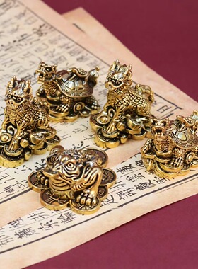 黄铜仿古小摆件家居摆设 桌面办公桌装饰品礼品摆设 中国风特色