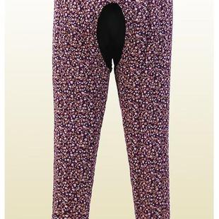 瘫痪老人大小便失禁护理裤 成人卧床开裆裤 男女老年人三层棉裤 冬季