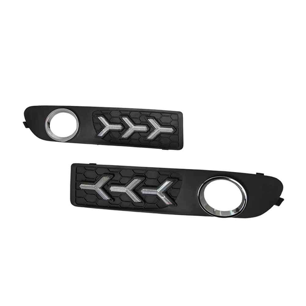 볼보 09-13 S80L 주간 주행등에 적합 수정된 LED 전면 안개등 S80 러닝 워터 턴 라이트