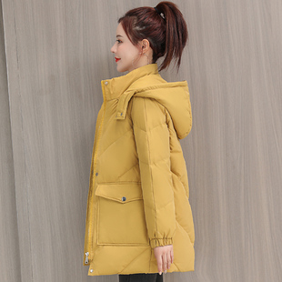时尚 羽绒服女2023年新款 韩版 洋气小个子中长款 冬季 羽绒服加厚外套