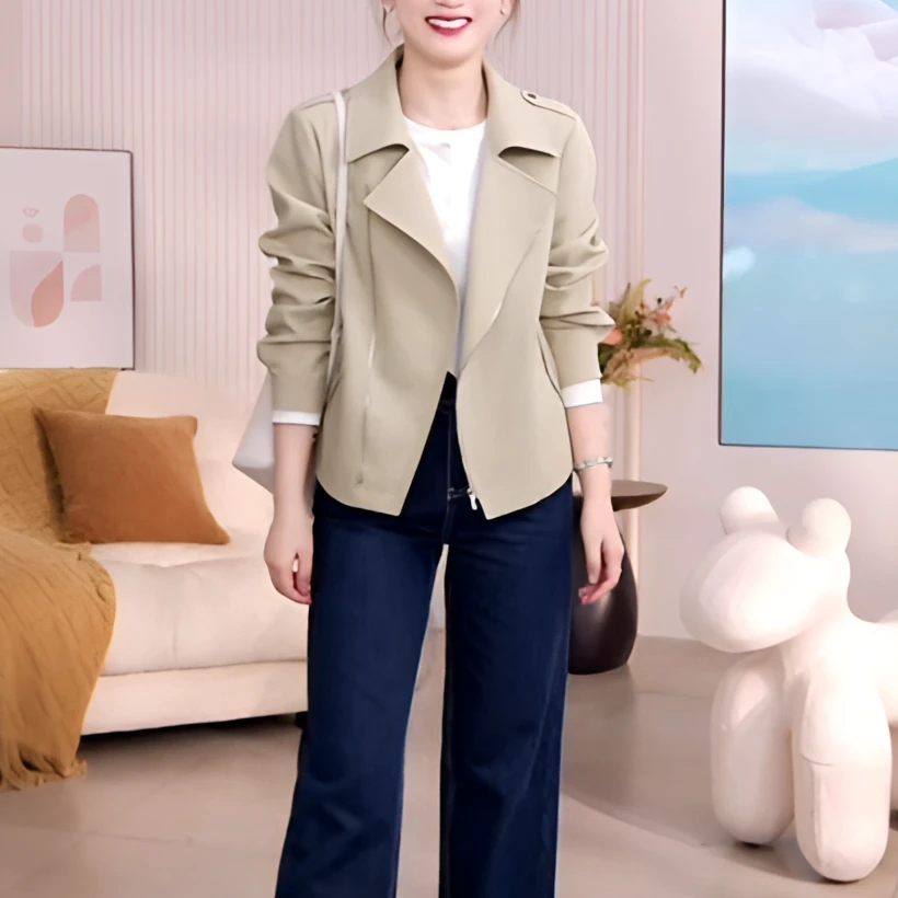 2026春季新款女装简约休闲气质拉链夹克小个子显瘦外套高级感上衣