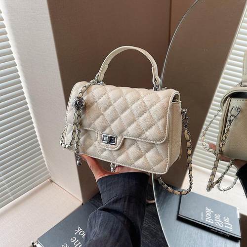 小香风菱格链条包超火新款小方包