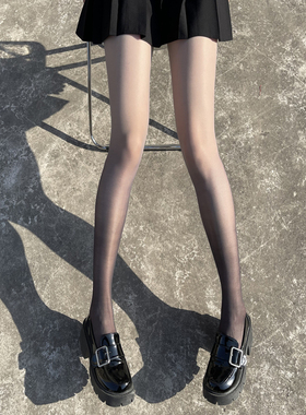 TURAN 小众渐变黑丝灰色丝袜女网红辣妹性感薄款彩色连裤袜