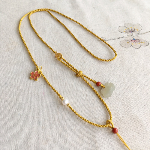 妖石传说翡翠蜜蜡毛衣链挂绳