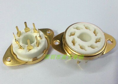 陶瓷镀金8脚电子管座GZC8-Y-5-G