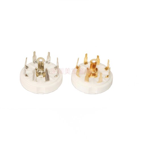 陶瓷锁试八脚电子管座GZC8-8-Y-G PCB板安装用5B254 4P1S EBL21