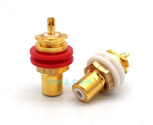 EIZZ RCA信号插座铁氟龙 EZ-102磷青铜镀金莲花插座 音频信号座