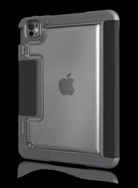STM DUXPlus适用于2024苹果iPad Pro11/13寸平板电脑折叠一体立支架防弯防摔硅胶抗震防刮PC透明硬壳保护套