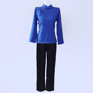 农村怀旧年代服装偏大襟老太太老款衣服铁梅媒婆二大娘九儿演出服