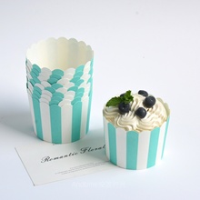 包邮彩色纸杯条纹机制杯蛋糕纸杯纯色马芬杯生日甜品台茶歇耐高温