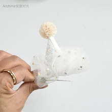 女宝公主帽头饰韩版周岁儿童生日帽满月百天小宝宝发带小皇冠