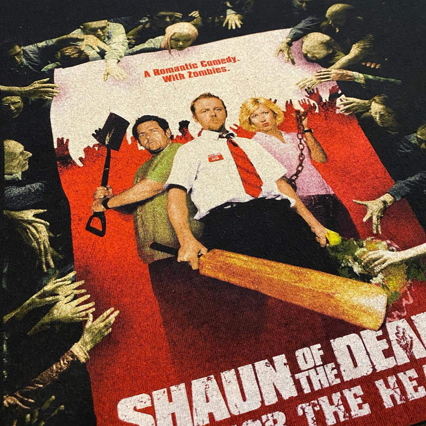 shaun of the dead埃德加僵尸肖恩电影短袖t恤街头