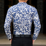 2025秋款特批外贸白底格子加大版衬衫常年有货9980P55，男装衬衫，星座1106