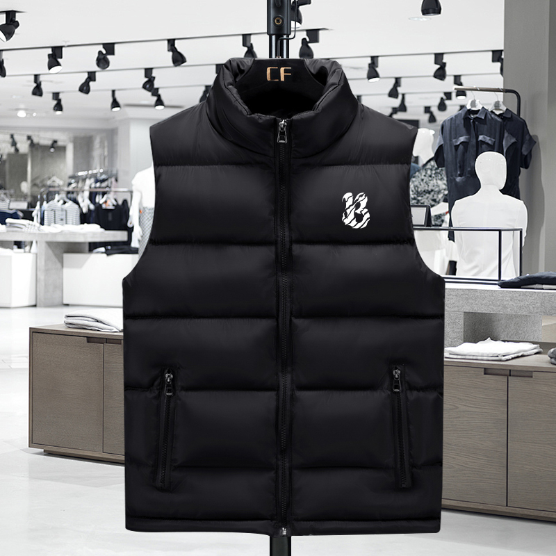 马甲男士羽绒棉坎肩修身大码秋冬季加厚纯色背心潮牌小众百搭外套