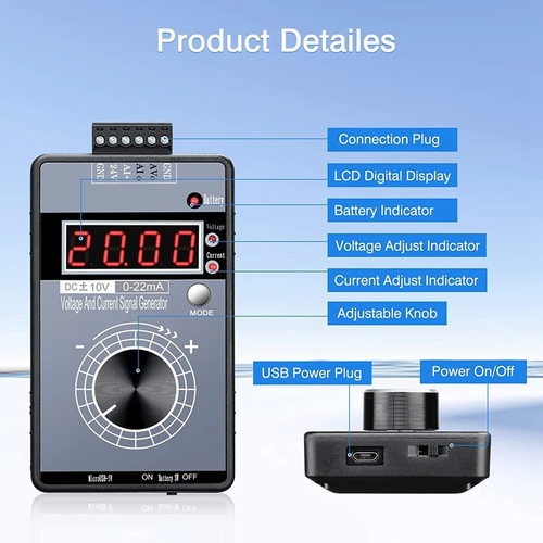 电流信号发生器模拟源校验仪高精度手持式0-10V5V电压0-4-20mA